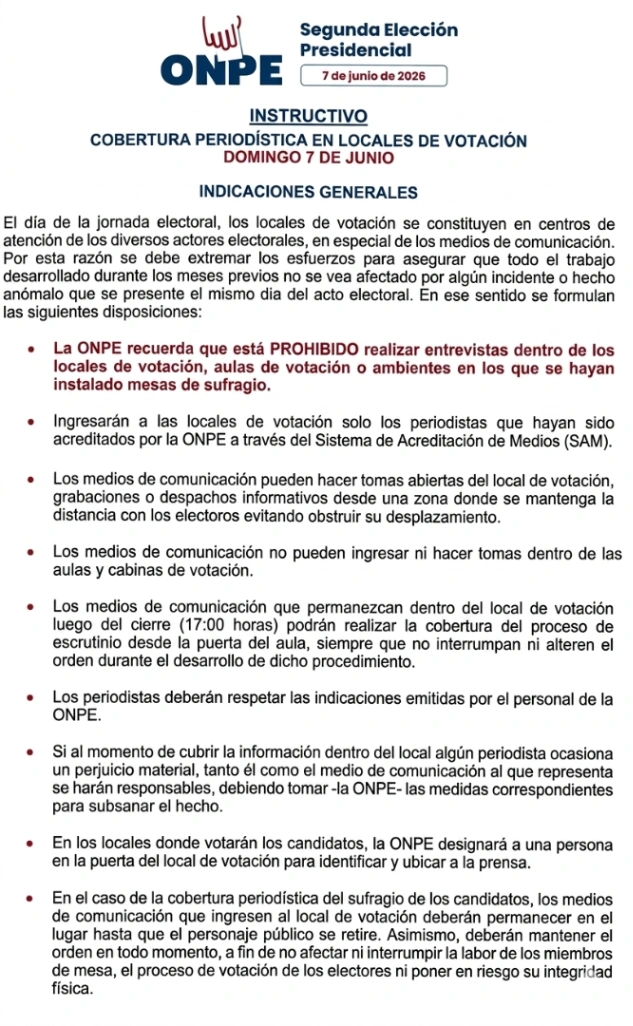 Para PERIODISTAS DURANTE ELECCIONES 